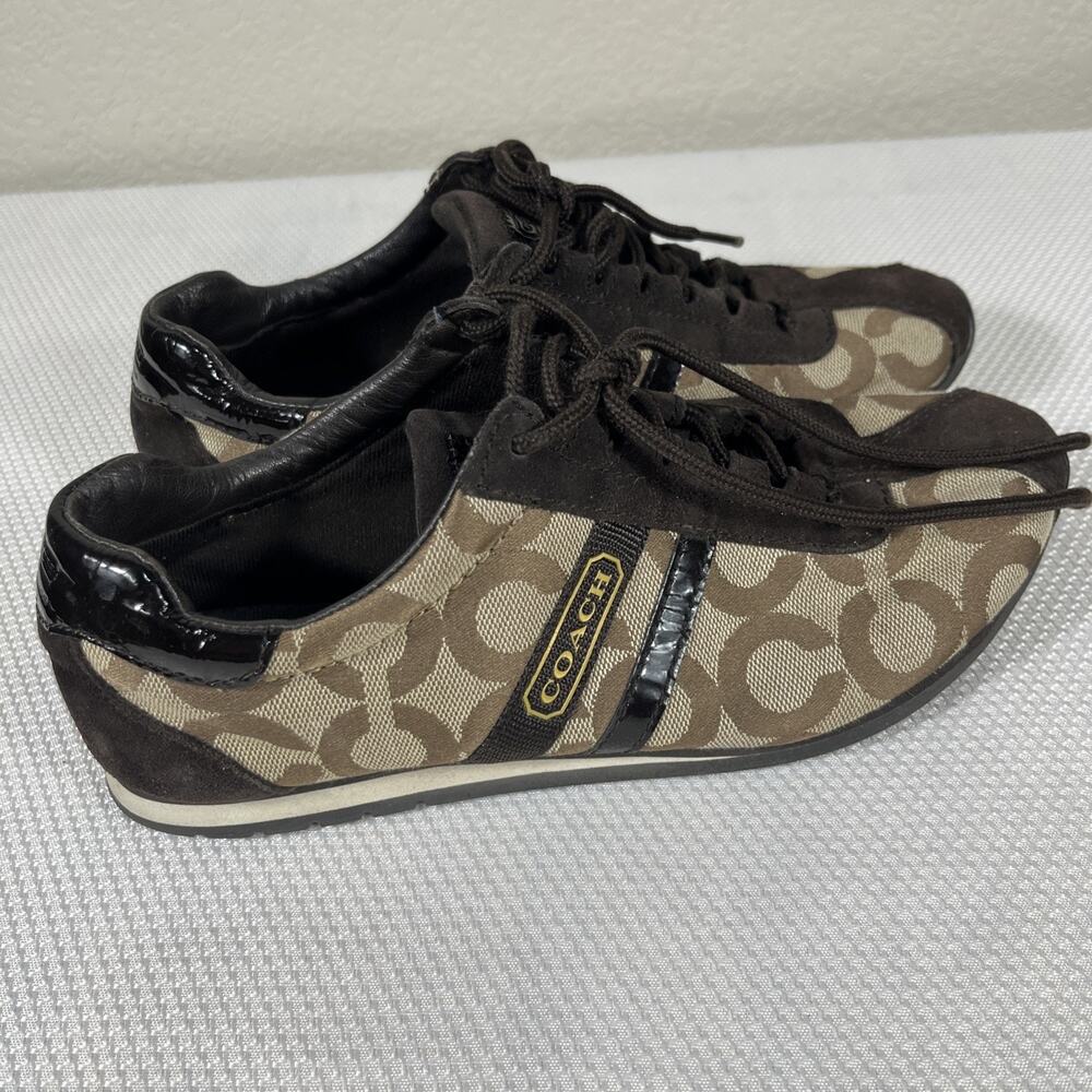 COACH KATHLEEN Brown Classic Women’s Sneakers Size‎ 6.5M - Picture 2 of 12
